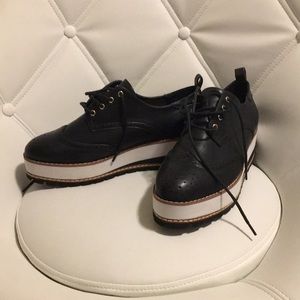 Platform Oxford Style Lace Ups